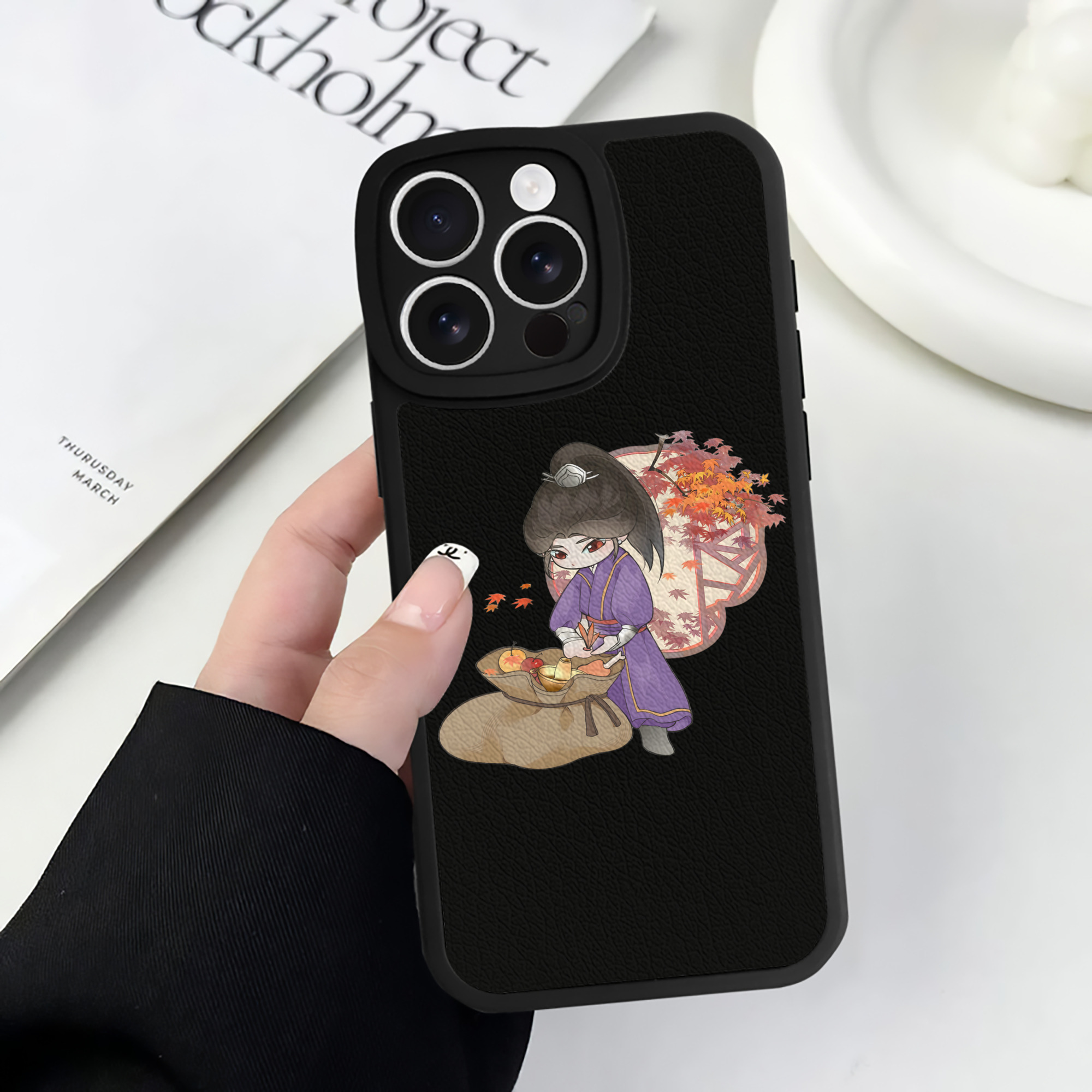 （画像用） Ne Zha 2 ナタ 魔童の大暴れ 【iPhone 16シリーズ対応】シリコンスマホケース（レザー調） 材質：シリコン